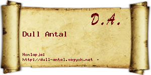 Dull Antal névjegykártya