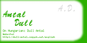 antal dull business card